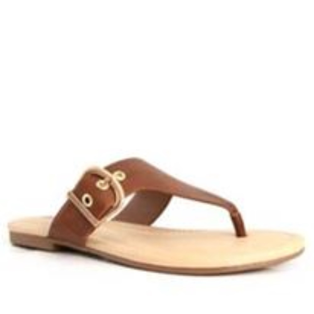 Brown comfy soda sandals.